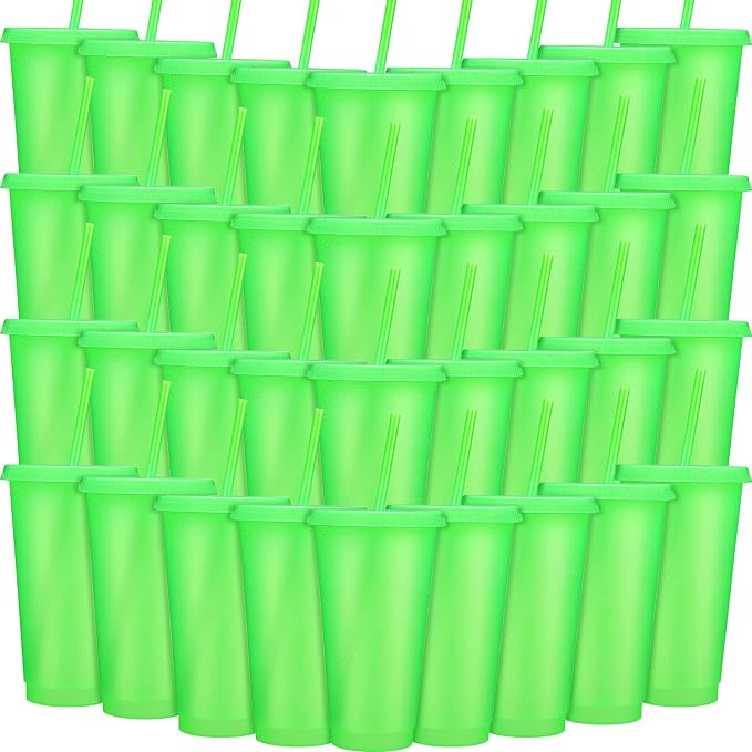 Honeydak 60 Pack Tumbler with Straw and Lid Bulk Cups by Honeydak
