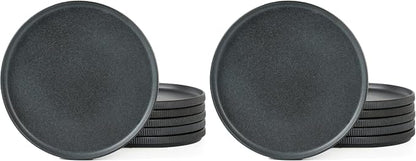 famiware Star Salad Plates for 6, 8 inches Plate Set, Stoneware Dinnerware by Famiware
