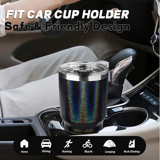 30 oz Tumbler with Lids and Straws, Stainless Steel Insulated Coffee Tumbler - Image 6