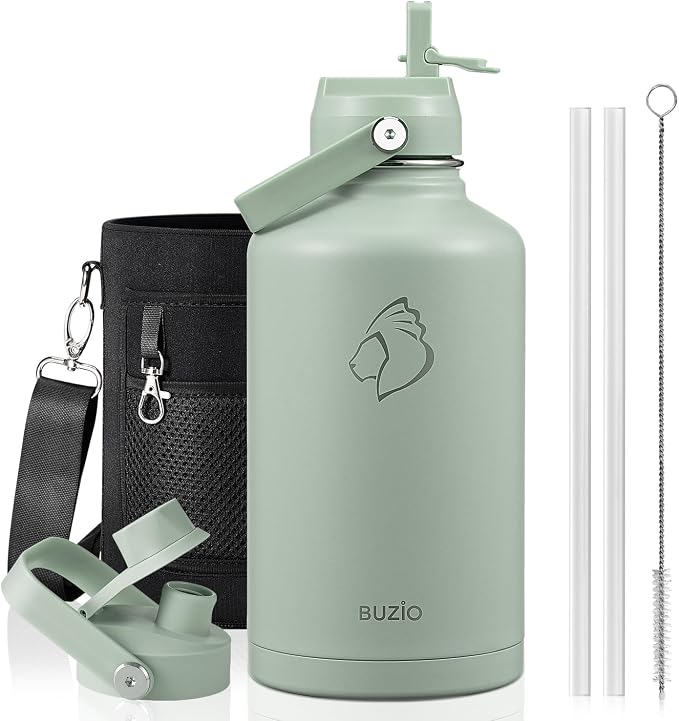 BUZIO 64 oz Insulated Stainless Steel Water Bottle by BUZIO