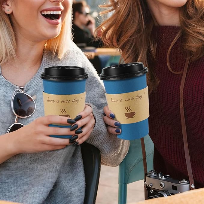 Clawsoff 100 Pack 12 oz Disposable Paper Coffee Cups - Image 7