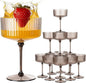 LIYH 20 Pcs Plastic Martini Glasses 10 Oz Clear Black | Disposable Martini by LIYHLoveinyourheart