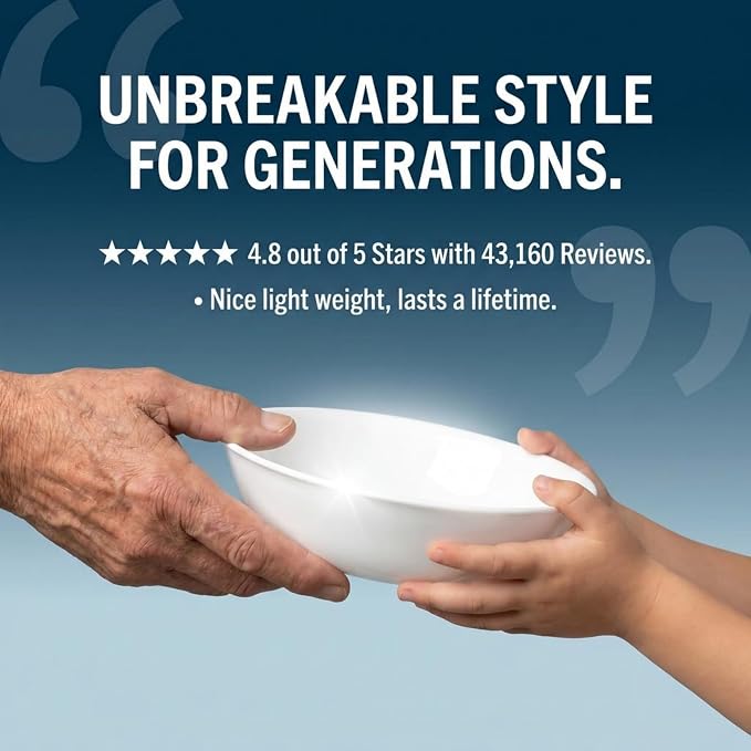 Corelle 4-Pc Versa Bowls for Pasta Salad and More, Service for 4, Durable and - Image 7