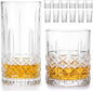Moretoes Drinking Glasses, 12 Piece Crystal Glass Cups | Mixed Glassware Set by Moretoes