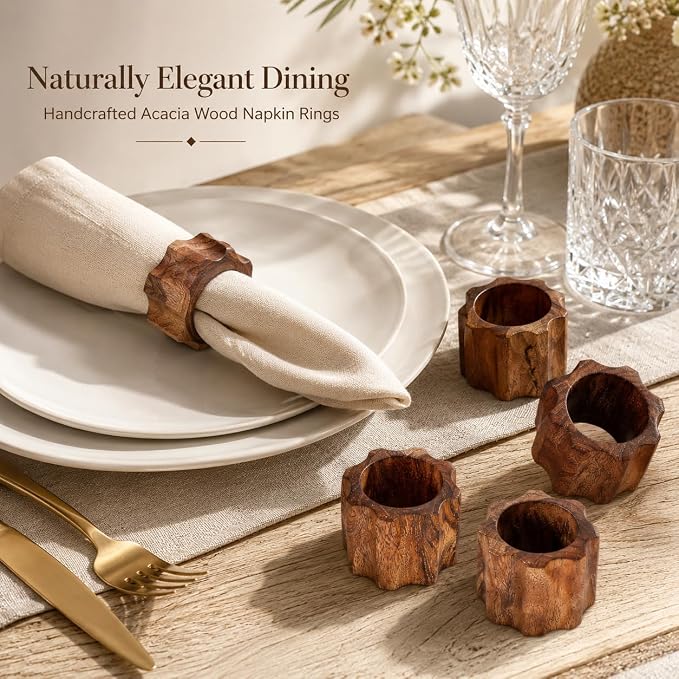 Wooden Napkin Rings Set of 12 - Image 8