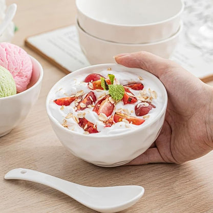 HOMBENE Porcelain Soup Bowls, 4.5 Inch Ice Cream Bowl, Kitchen Bowl Set - Image 4