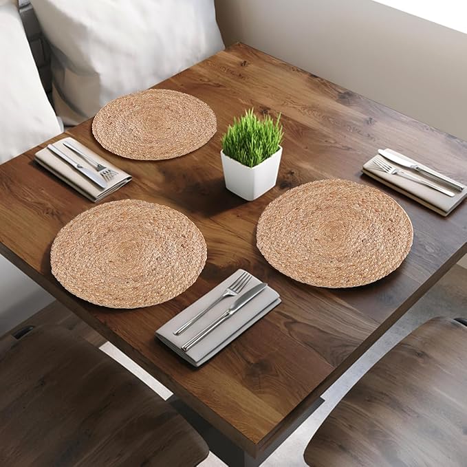 The Home Talk Jute Cotton Hand Woven Table Runner/Placemats - Image 5