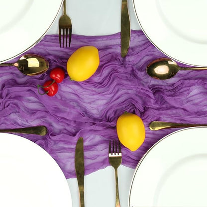 6 Pack Purple Cheesecloth Table Runner 35 x 120 Inch | Boho Gauze Fabric - Image 6