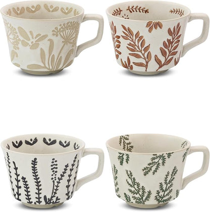 11 oz Ceramic Coffee Mug, Stoneware Teacup by LINVIA