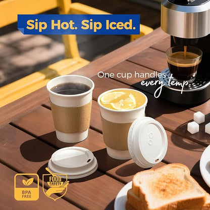Fit Meal Prep 500 Pack 12 oz Disposable Coffee Cups - Image 5