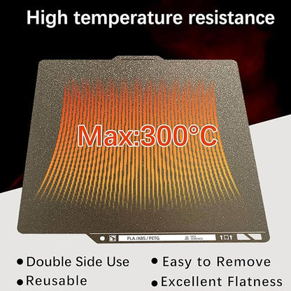 Upgraded Thicker Textured PEI Plate 0.77mm with QR Code for Bambu Lab P1S/P2S/P1P/X1/X1C/A1 3D Printer, 257x257mm Dual-Textured Plate, Heated Bed Magnetic Flexible Spring Steel PEI Sheet Plate