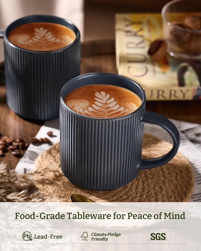 famiware Coffee Mug Set for 4, Star 16 oz Catering Mugs Cup Set - Image 2