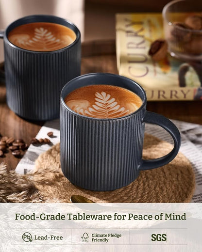 famiware Coffee Mug Set for 4, Star 16 oz Catering Mugs Cup Set - Image 2