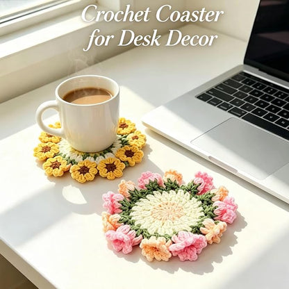 Crochet Coasters Crochet Flower Coaster - Image 5