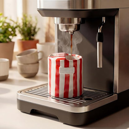 1 Pack Ceramic Coffee Mug with Sip Hole Espresso Cup 10oz with Straws Retro - Image 7