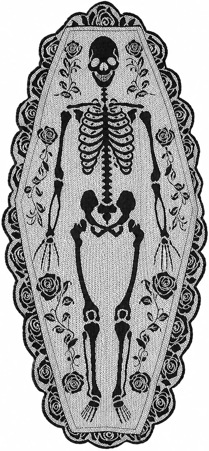 Halloween Tablerunner in Black Polyester by SHTALHST