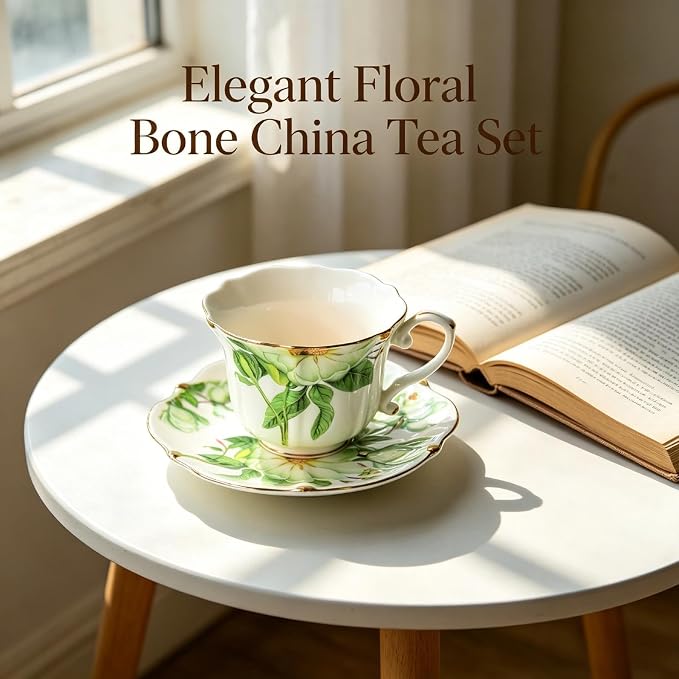 Vintage Floral Tea Cup and Saucer Set - Image 6