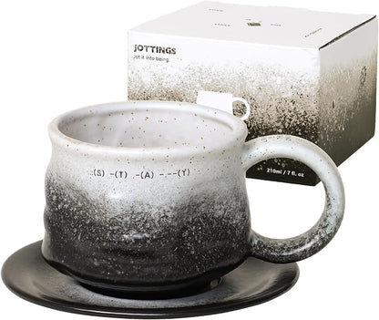 Jottings Ceramic Coffee Mug, Novelty Cappuccino Cup 7 oz, Stay | Funny Mug and by Jottings