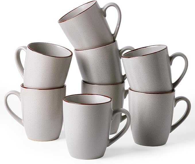 famiware Venus Coffee Mugs Set of 8, 13 oz Ceramic Stoneware Mug Cup Set | by Famiware