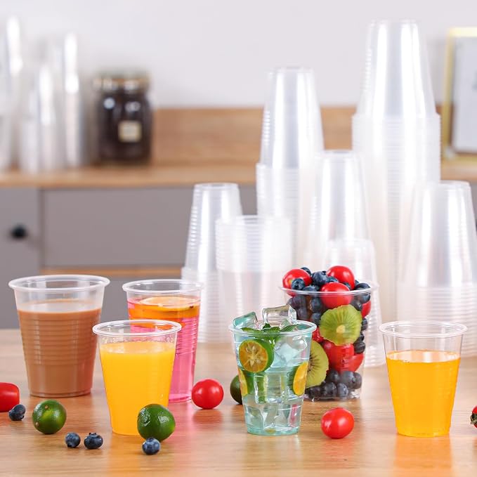 Lamosi 1000 Pack 12 oz Clear Plastic Cups, 12 Ounce Disposable Drinking Cups | - Image 7