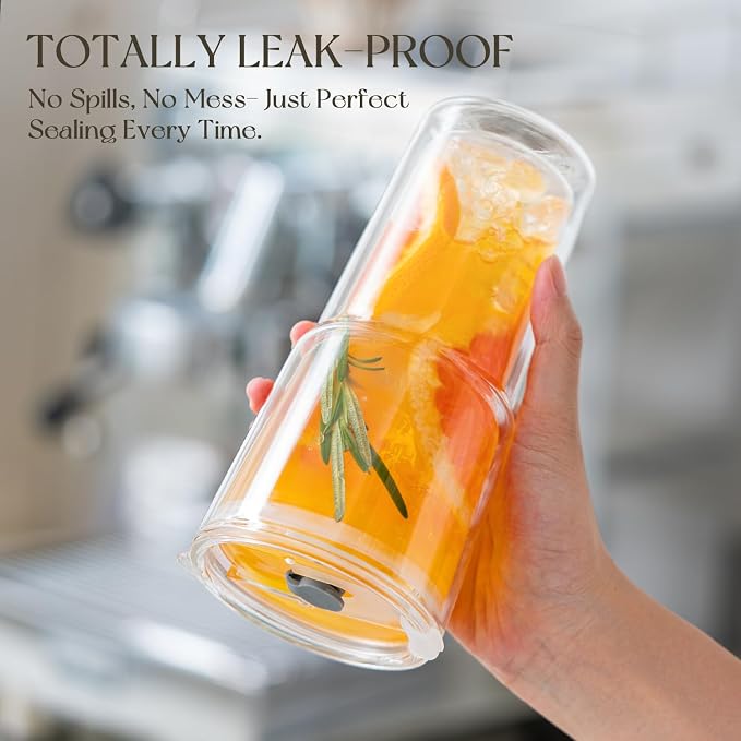 KEMORELA 20 oz Double Wall Glass Tumblers - Image 4