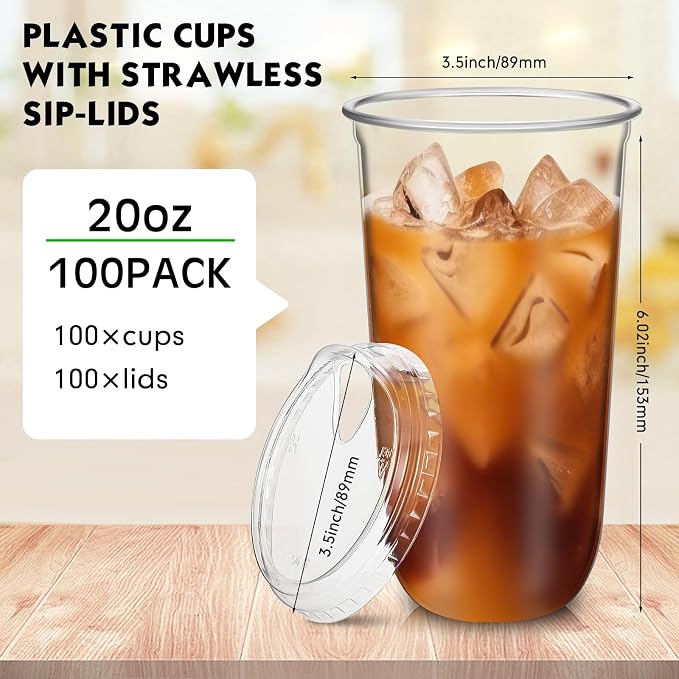 Baderke Clear Plastic Cups - Image 3