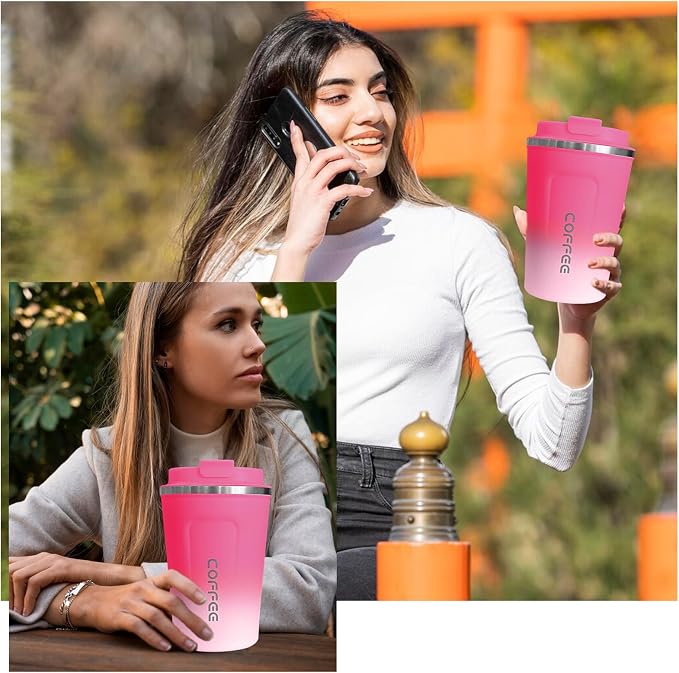 SPLMIFA Travel Coffee Mugs Leak-Proof, Reusable Coffee Cups - Image 6