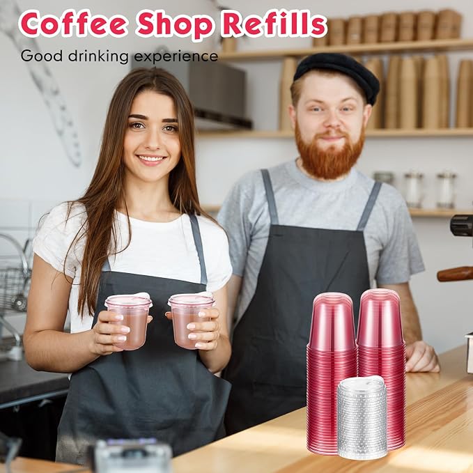 Baderke 50 Pcs Round Bottom Plastic Cups - Image 6