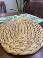 Natural Water Hyacinth Placemats Set of 6, Straw Braided Rattan Placemats, Oval Woven Placemats, 12x16 Inches Plate Chargers Set, Non-Slip Heat Resistant Woven Chargers for Table