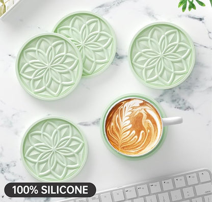 HFHOME Silicone Coasters Set for Drinks - Image 2