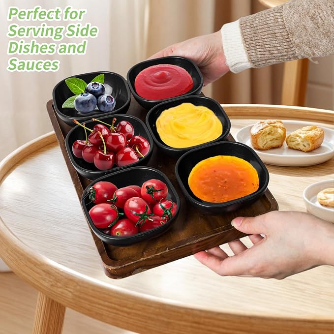 SHECIPIN 12 Pack Unbreakable Dipping Bowls, 4.5 OZ Soy Sauce Dishes，dipping - Image 5