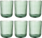 Green Ribbed Highball Glasses Set of 6, 8.5oz Sage Green Vintage Glassware by Vintacicle
