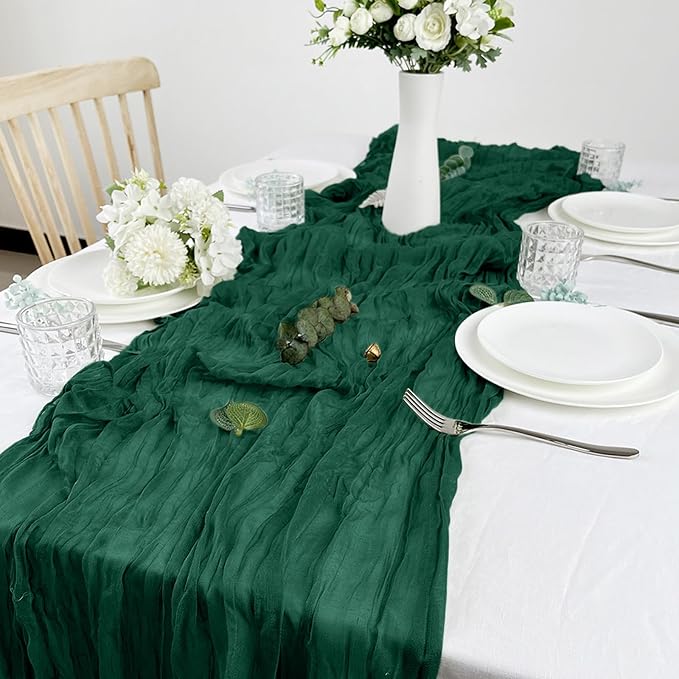 6 Pack Cheesecloth Table Runner 10Ft Christmas Gauze Boho Table Runners - Image 7