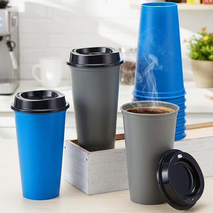 Honeydak 45 Pack 16 oz Reusable Coffee Cups - Image 2