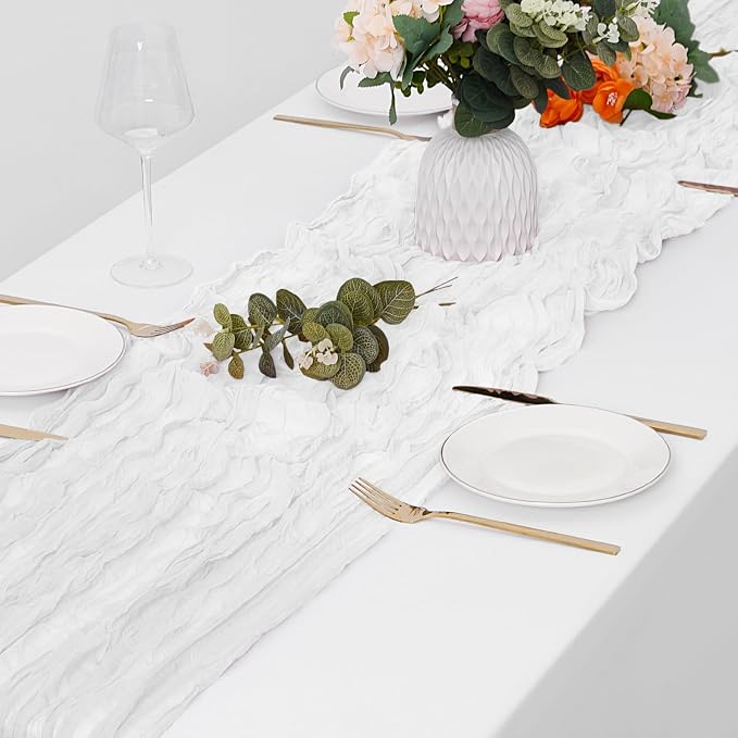 15 Pack White Cheesecloth Table Runner 17 x 108 inch Cheese Cloth Table Runners - Image 4