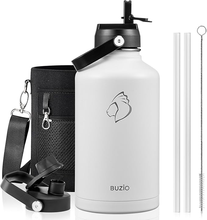 BUZIO 64 oz Insulated Stainless Steel Water Bottle by BUZIO