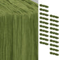20 Pack Olive Green Cheesecloth Table Runner 35x120 Inch 10Ft Rustic Gauze by SuBleer