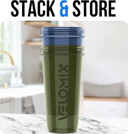 VELOMIX 2 Pack 28oz Protein Shaker Bottle - Image 6