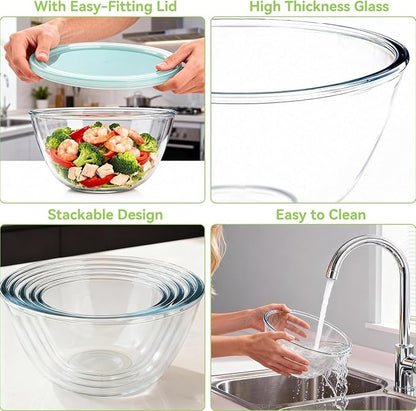 YUANYE 5 Pack Glass Mixing Bowls - Image 6