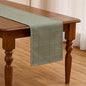 Plaid Table Runner, Woven Grid Pattern, Linen Texture Elegant Dining Table Decor by Raedan