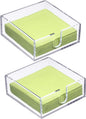 Acrylic Cocktail Napkin Holder for Table, Clear Beverage Napkin Holder Square Rectangle for Dinner, Kitchen, Bathroom, Restaurant, Bar (2 Pieces, 5.5 x 5.5 Inch)