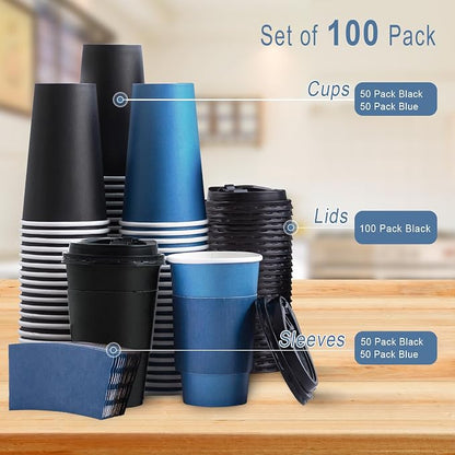 SIUQ 100 Pack 16 oz Coffee Cups - Image 7