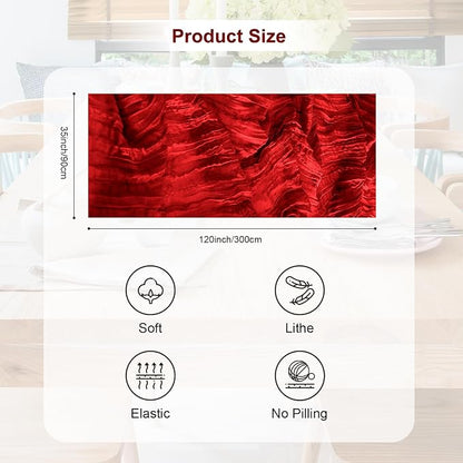 10 Pack Burgundy Cheesecloth Table Runner 35x120 Inch 10Ft Rustic Gauze Cheese - Image 4