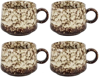 Japanese Tea Cups Set of 4pcs, 7oz Elegant Ceramic Matcha Cups by Unknown