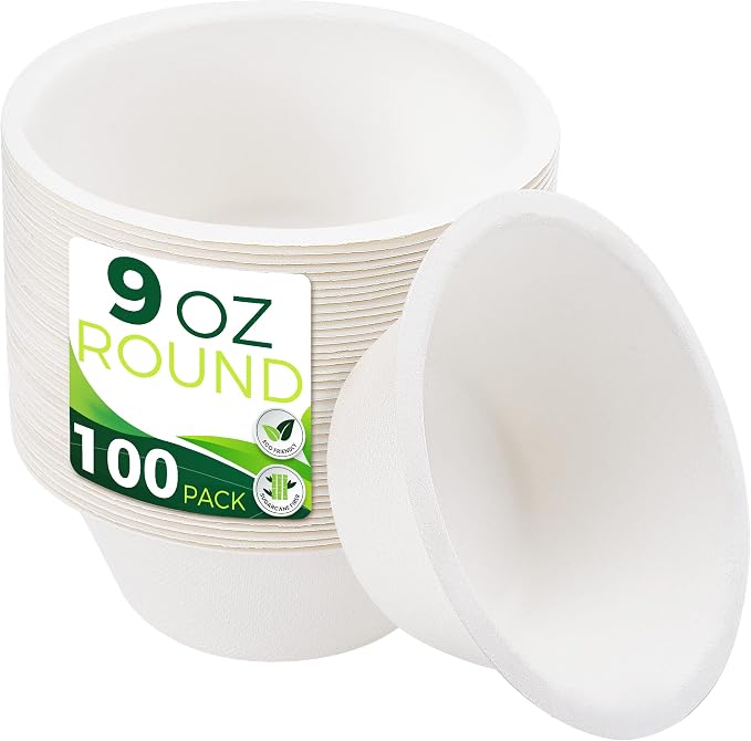9oz Sample Paper Cups, Heavy Duty Disposable Cups Perfect by Birchio