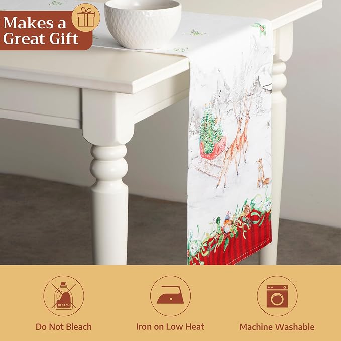 Maison d' Hermine Table Runner 100% Cotton 14.50" x 108" | Table Runners 108 - Image 5