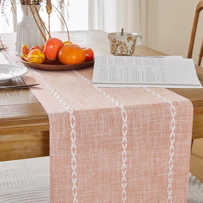 Wracra Rustic Linen Table Runner - Image 5