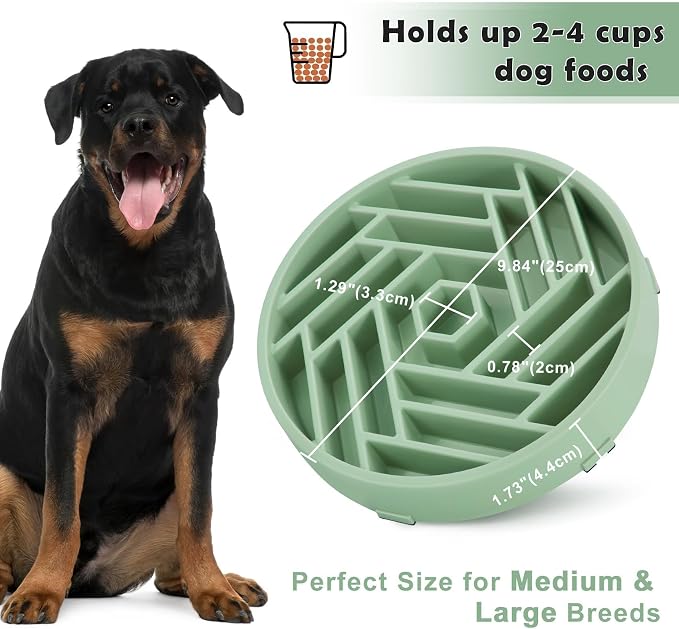 TOBYTO Slow Feeder Dog Bowls Large Medium Breed, Anti-Choking Slow Eating Dog - Image 5