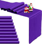 10-Pack Purple Satin Table Runner 12 x 108 Inch Long Bright and Smooth Silk by Pufogu