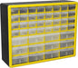 Akro-Mils 44-Drawer Plastic Drawer Storage Cabinet for Garage Organization, Bead Organizer, Building Bricks Storage, Teacher Toolbox, Makeup Organizer, 20" W x 6" D x 16" H, 10144 Yellow